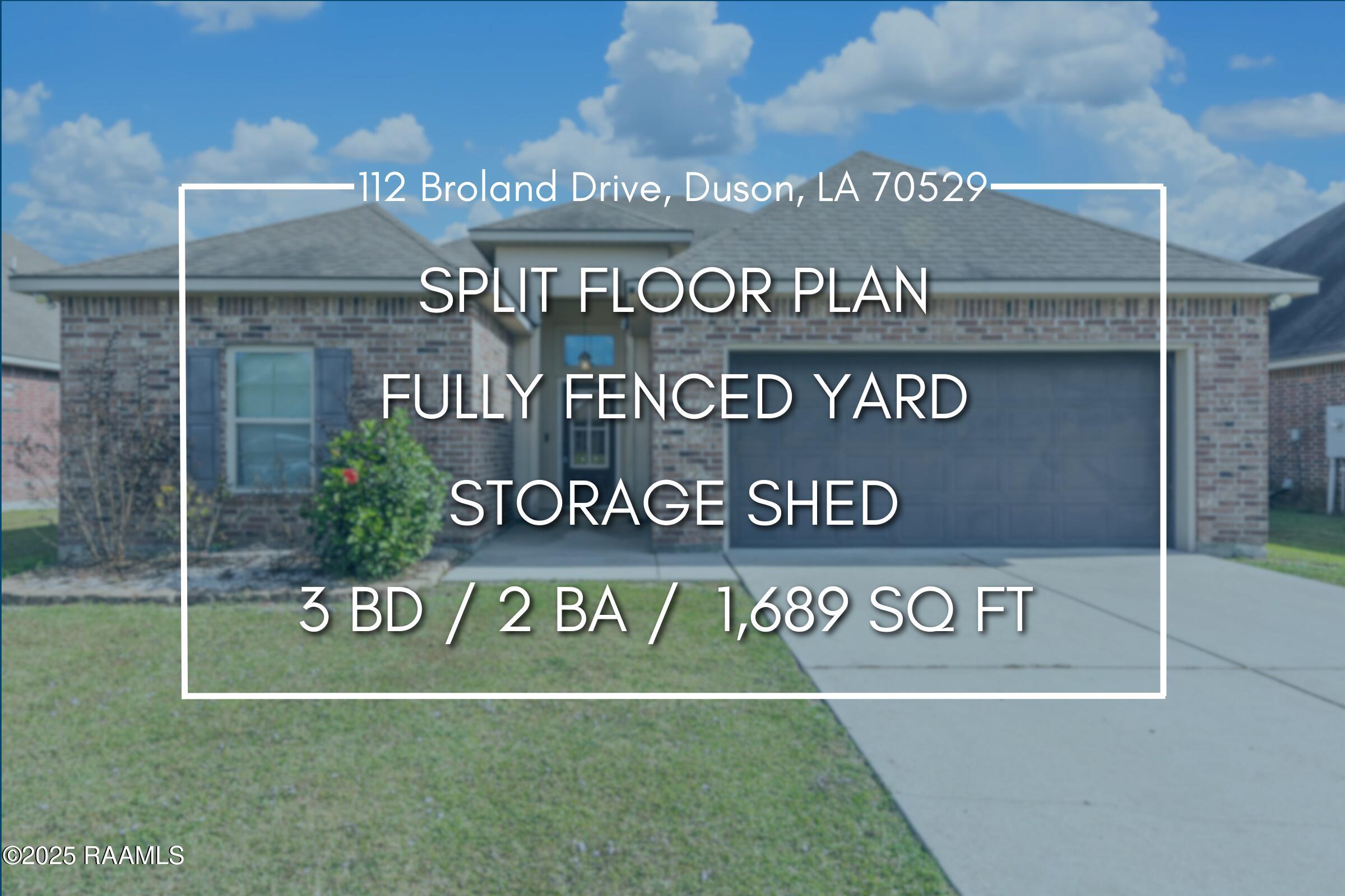112 Broland Drive Duson, LA 70529 - Photo 2 of 27 BROLAND MLS FEATURES