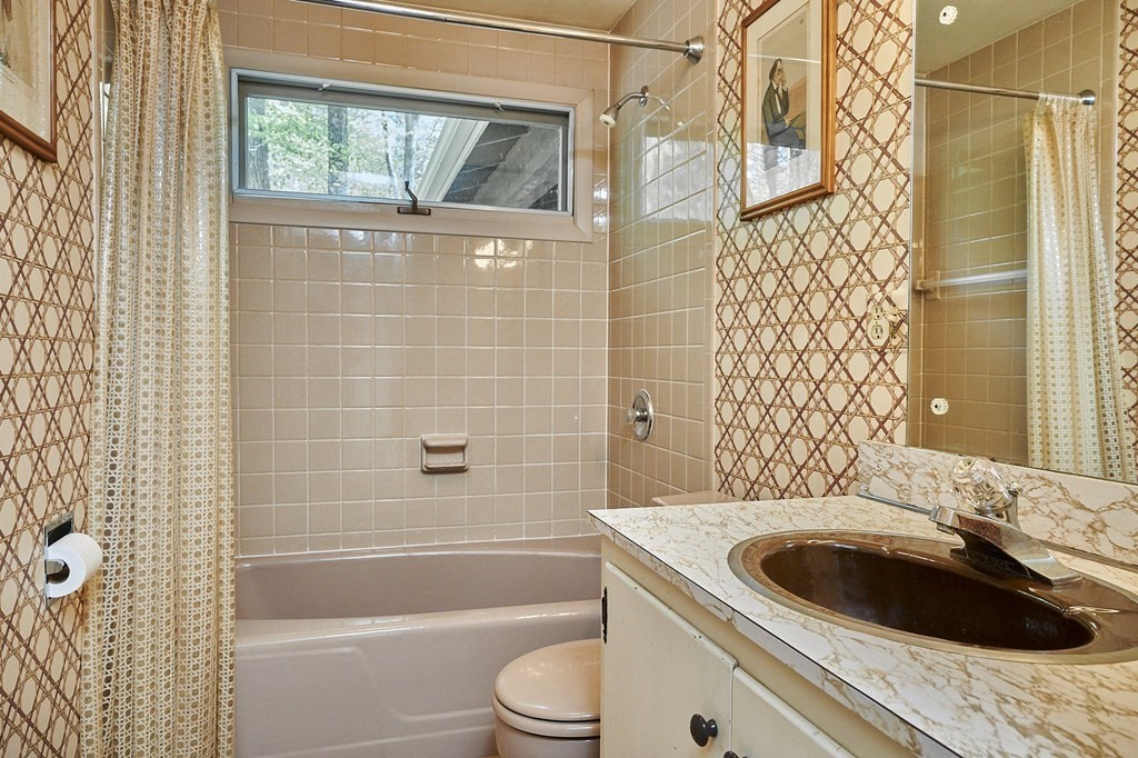 64 Cushman Road Shutesbury, MA 01002 - Photo 15 of 41 a bathroom with a sink a toilet and shower