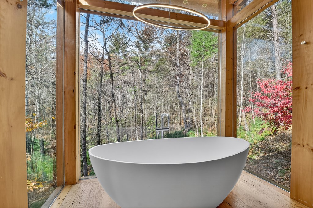 175 Big Creek Road Cherry Log, GA 30522 - Photo 15 of 40 a view of a bathtub in a room with wooden floor