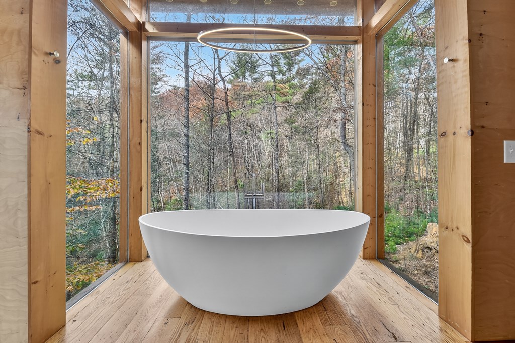 175 Big Creek Road Cherry Log, GA 30522 - Photo 17 of 40 a white bath tub sitting in a bathroom next to a window