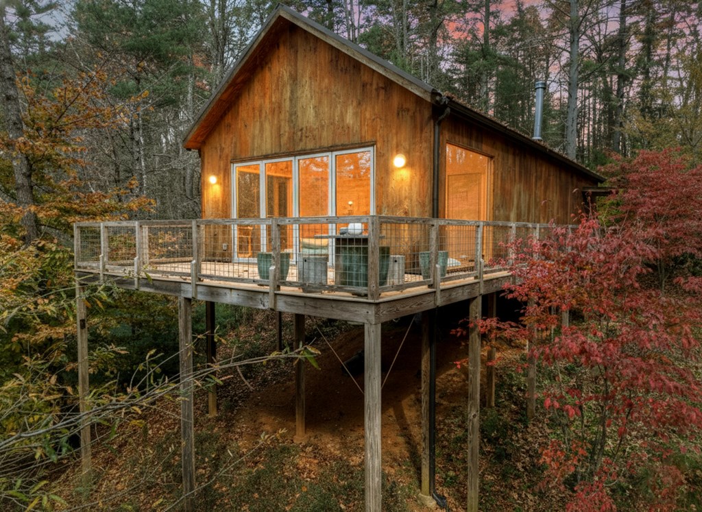 175 Big Creek Road Cherry Log, GA 30522 - Photo 4 of 40 a backyard of a house with table and chairs