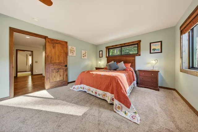 a view of backyard with green space