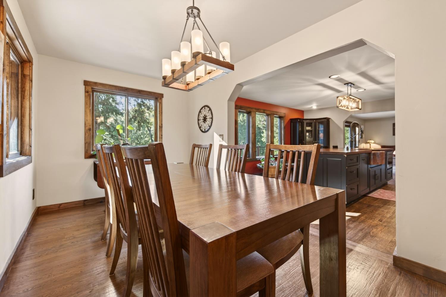 11234 Valencia Road Nevada City, CA 95959 - Photo 9 of 62 a view of a dining room with furniture window and wooden floor