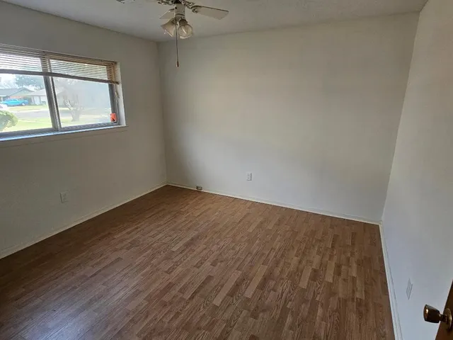 an empty room with a window