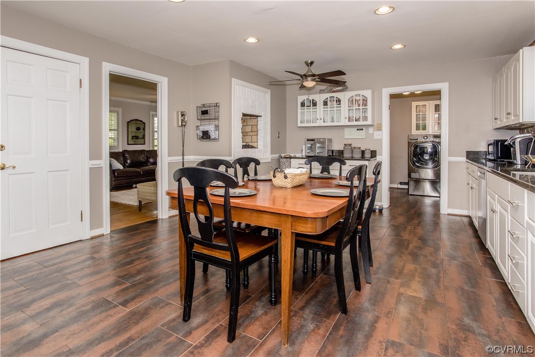 3911 Cresthill Road Chester, VA 23831 - Photo 32 of 50 a view of a dining room with furniture and wooden floor