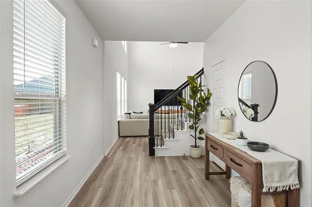 a very nice looking room with a large window