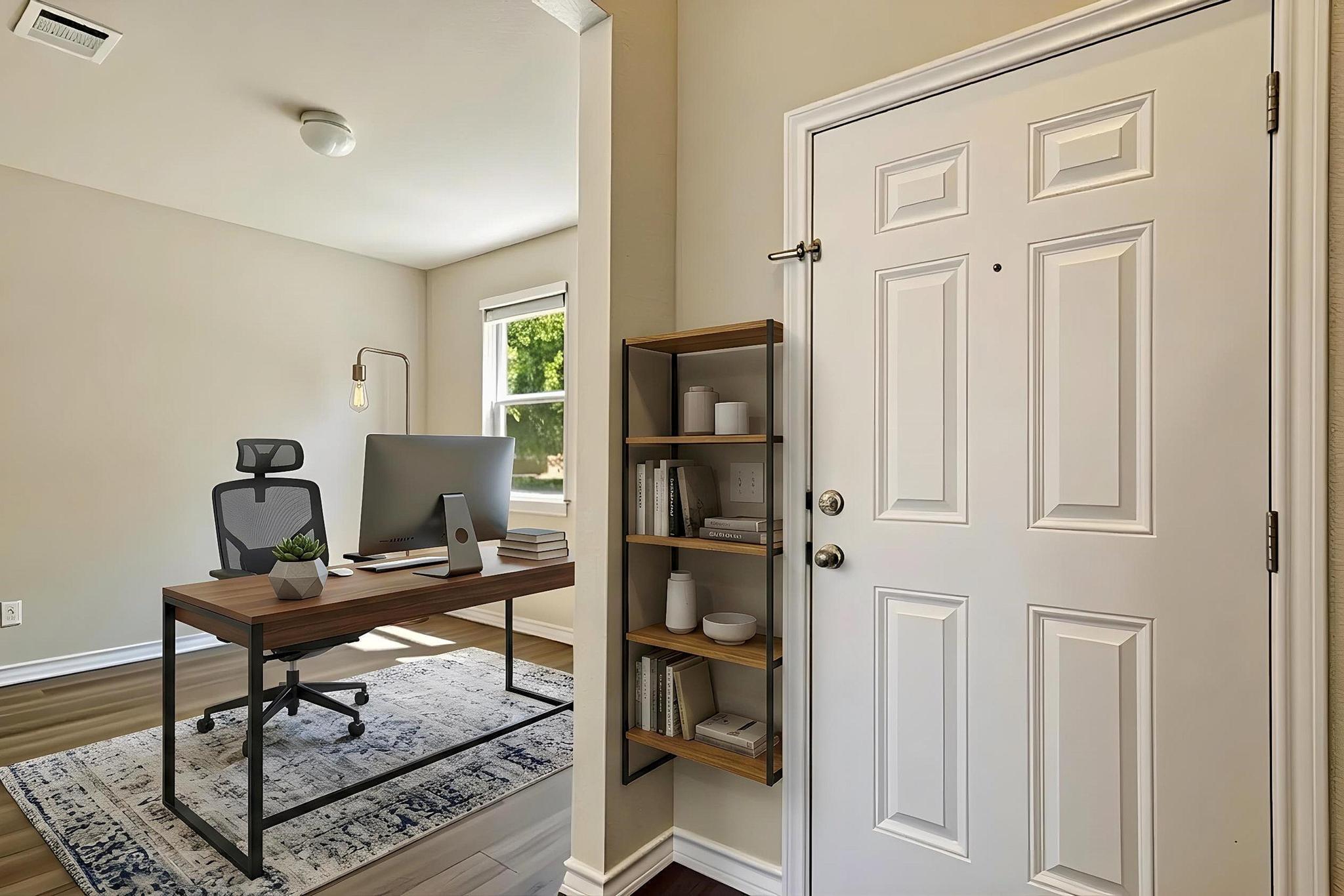 1341 Eagle Ray Street Leander, TX 78641 - Photo 11 of 37 An inviting entryway leads into a dedicated study, perfect for focused work.