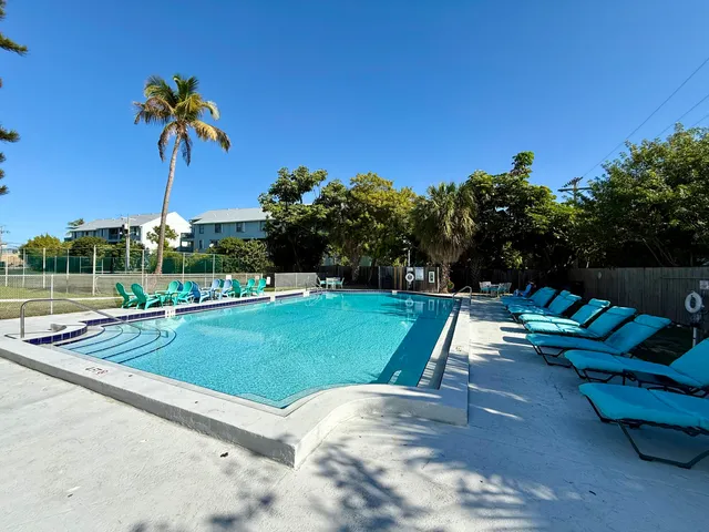 a view of a park with slide