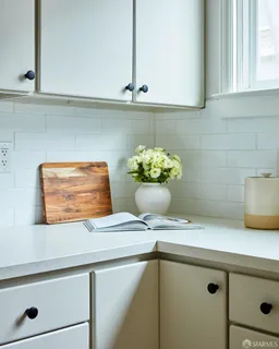 a sink with a potted plant on it