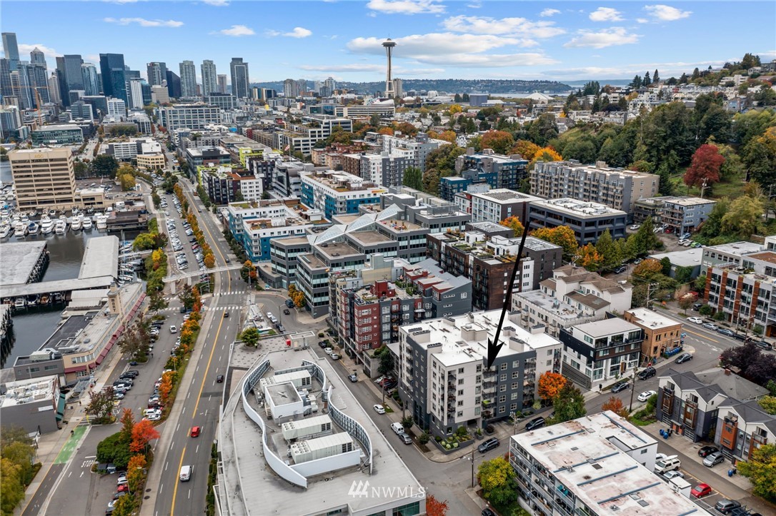 769 Hayes Street, Unit 609 Seattle, WA 98109 - Photo 25 of 26 an aerial view of a city