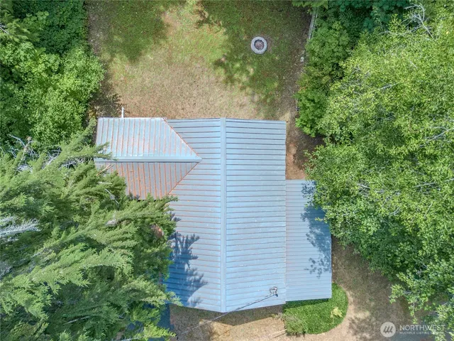 a view of a lake with a mountain