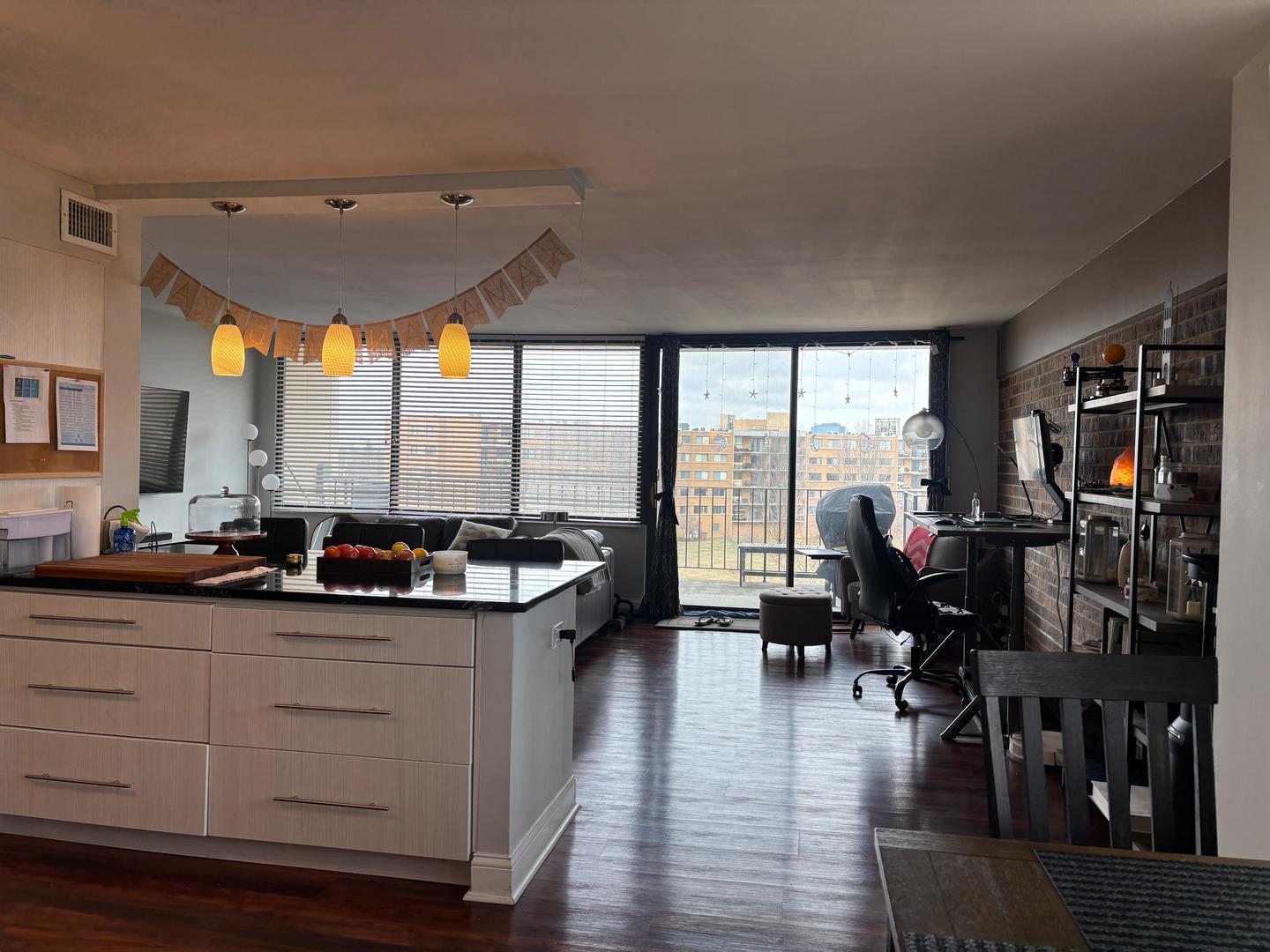 101 Bar Harbour Road, Unit 6M Schaumburg, IL 60193 - Photo 17 of 29 a very nice looking living room with a large window and a wooden floor