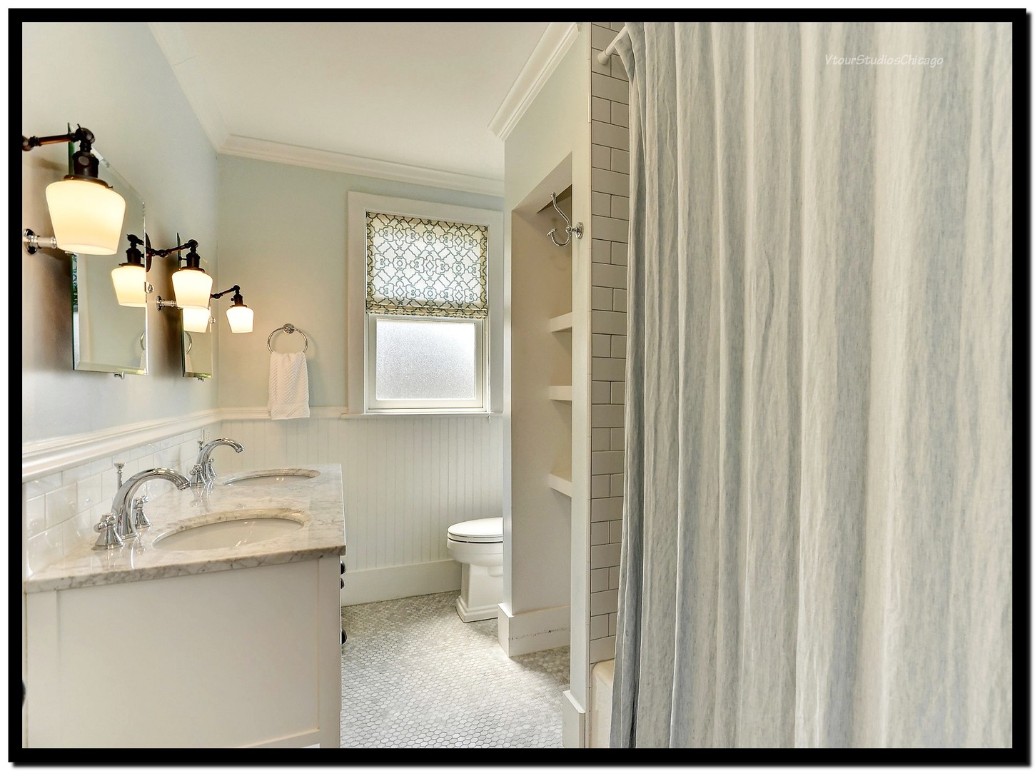 96 North Delaplaine Road Riverside, IL 60546 - Photo 17 of 25 a bathroom with a sink vanity mirror and toilet