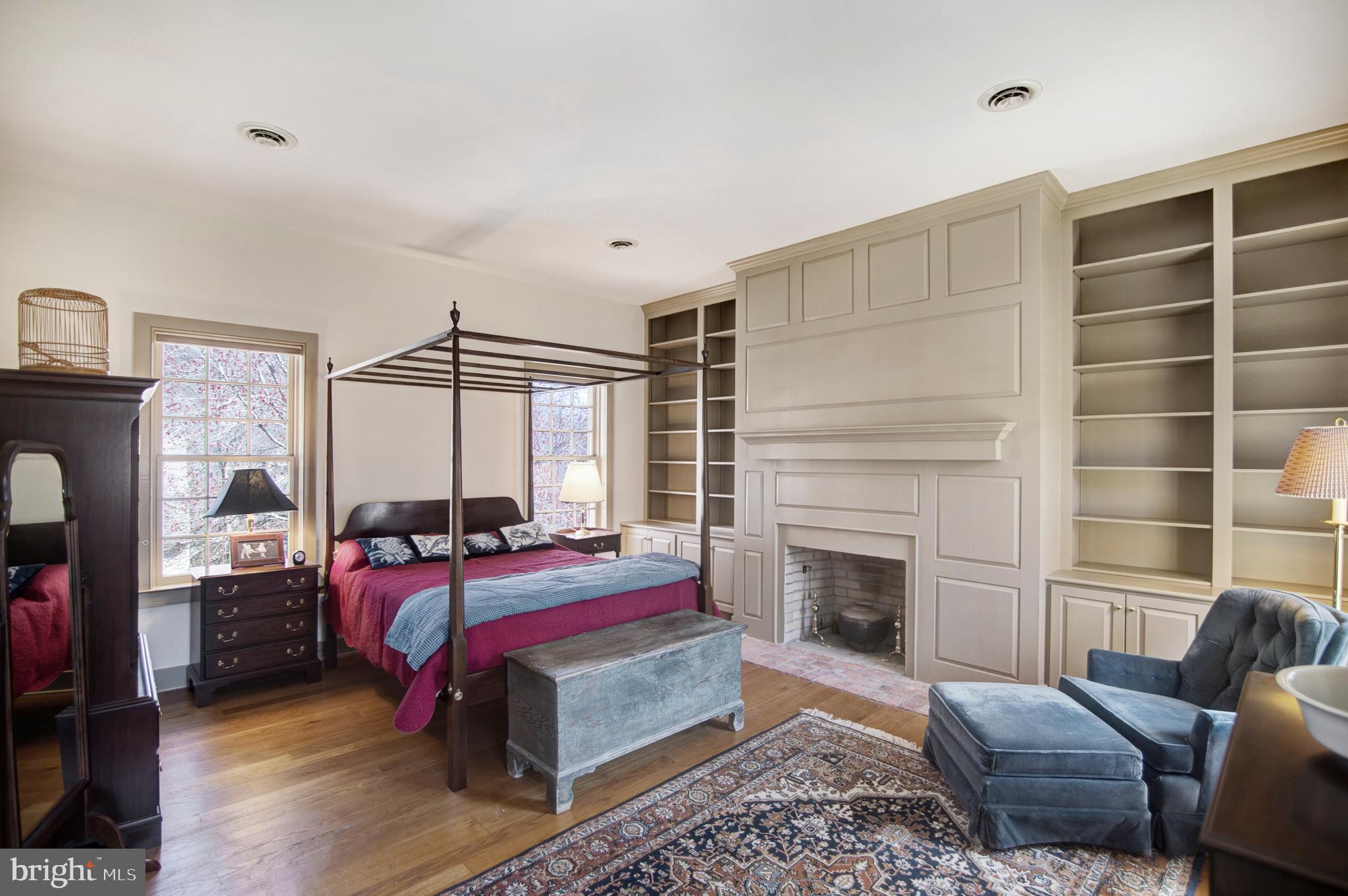 13025 Glissans Mill Road Mount Airy, MD 21771 - Photo 33 of 78 MASTER BEDROOM WITH PANELED BUILT-INS & FIREPLACE