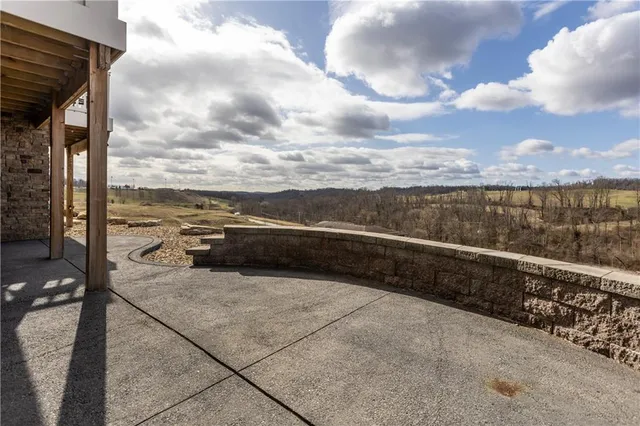 a view of terrace with city view