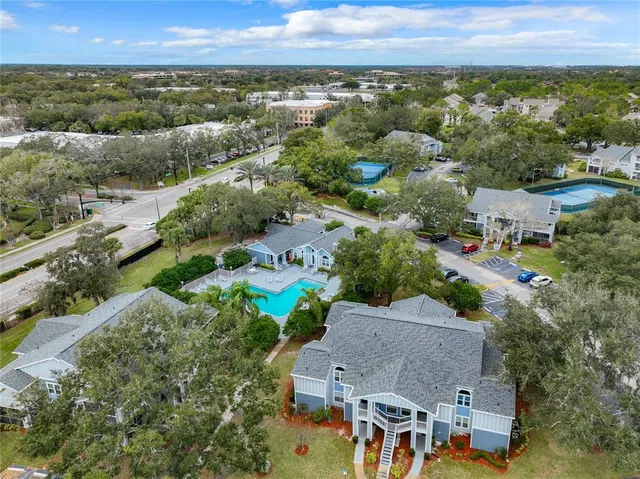 an aerial view of multiple house