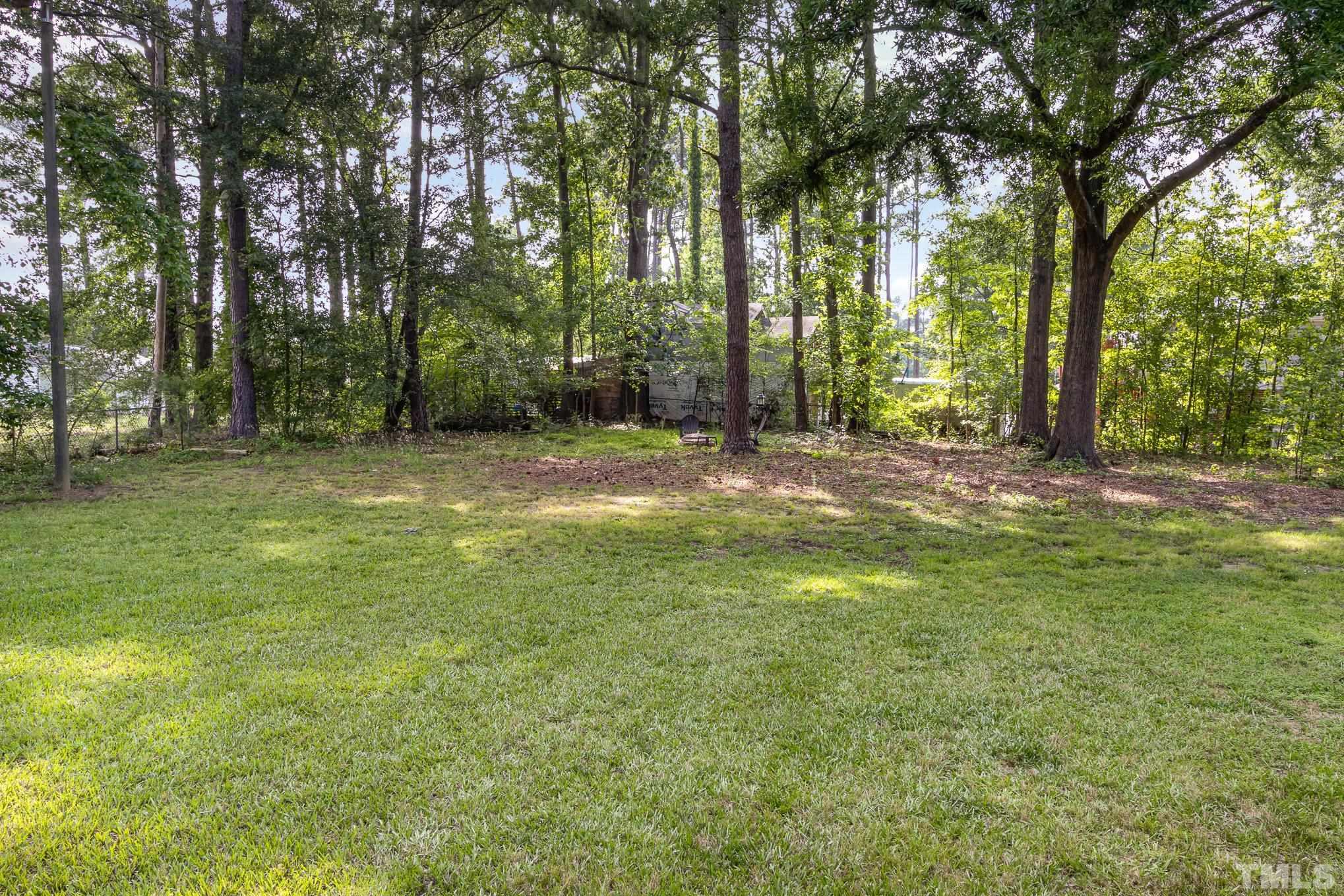 1712 Riverview Road Raleigh, NC 27610 - Photo 22 of 27 a view of a yard with a tree