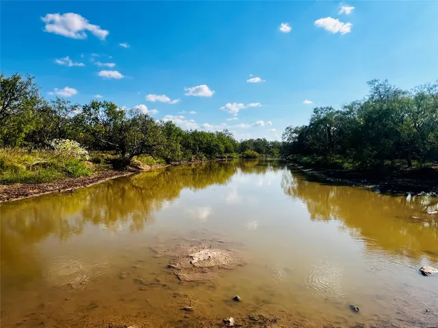 a view of an ocean and a yard
