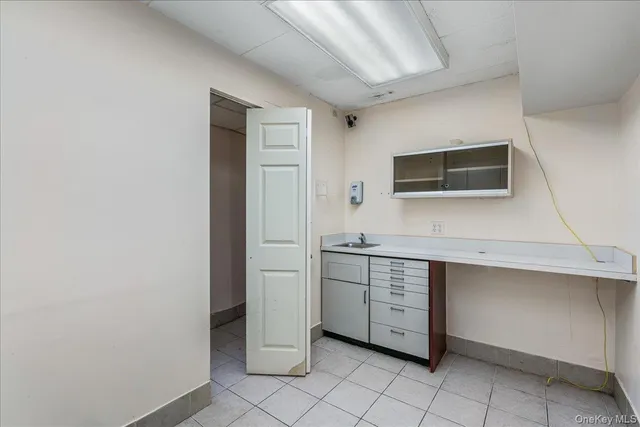 front view of a building with a front door