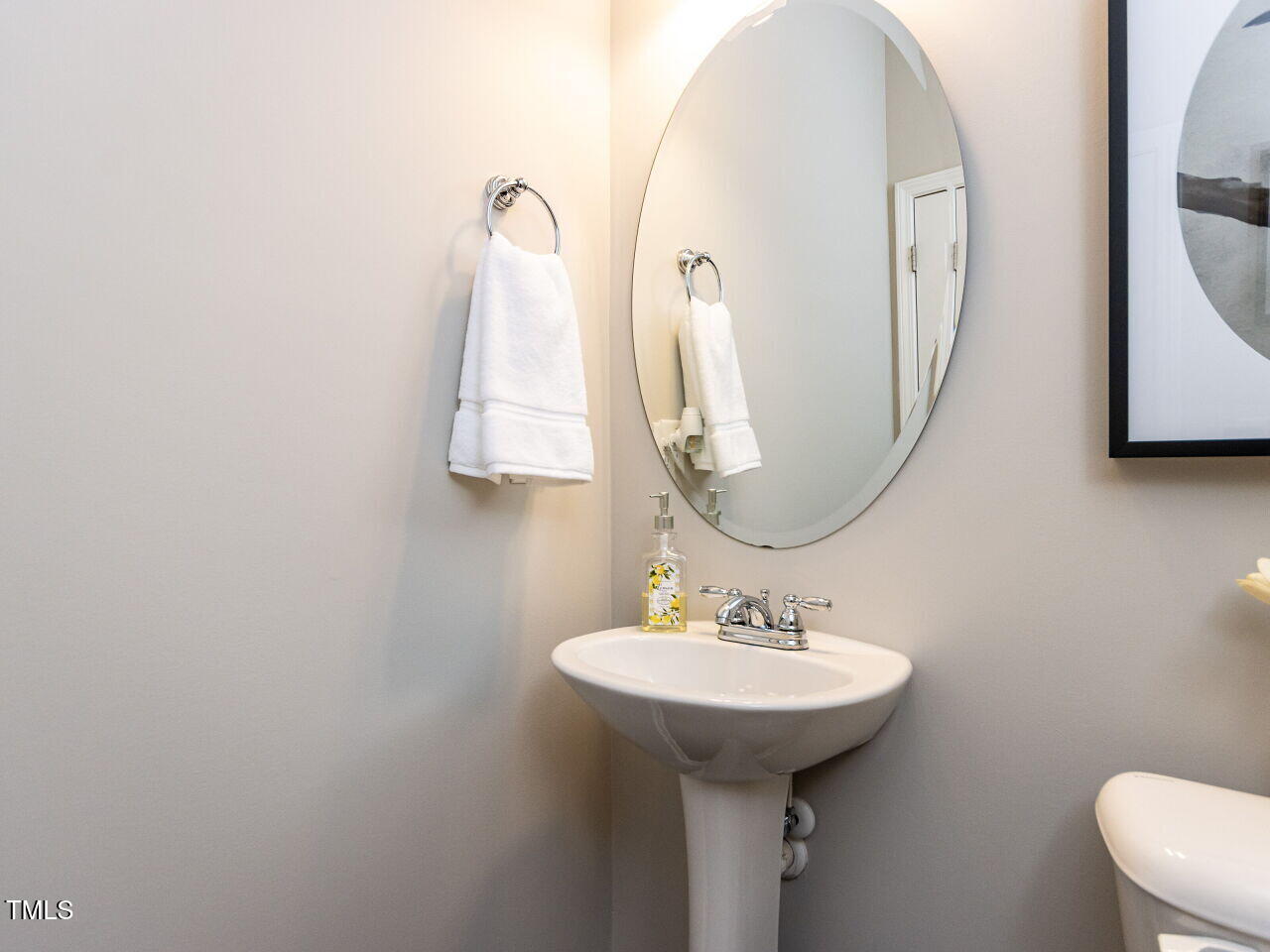 6341 Grace Lily Drive Raleigh, NC 27607 - Photo 13 of 29 a bathroom with a sink and a mirror