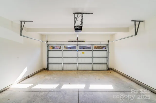 a view of a garage