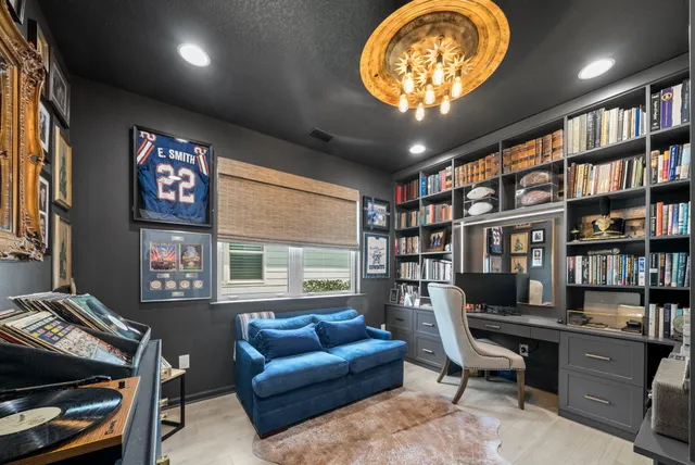 a view of a hallway with washer and dryer