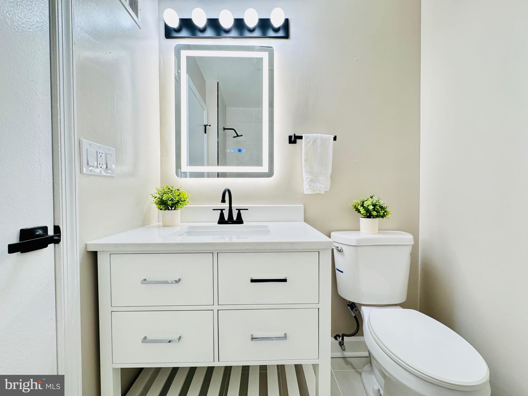 12306 Dendron Place Fort Washington, MD 20744 - Photo 25 of 48 a bathroom with a sink toilet and mirror