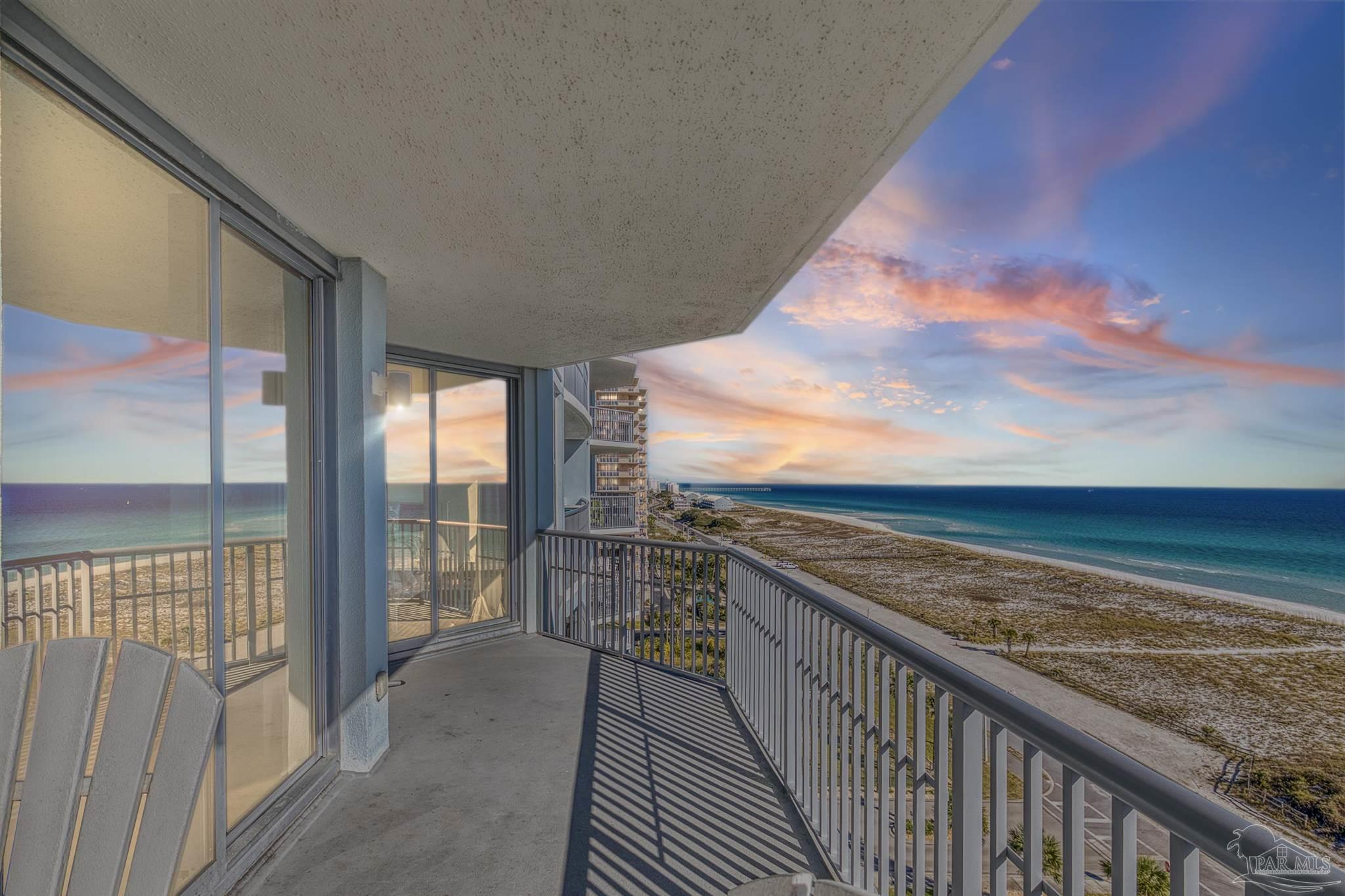 850 Fort Pickens Road, Unit 1040 Pensacola Beach, FL 32561 - Photo 8 of 37 a view of ocean from a balcony