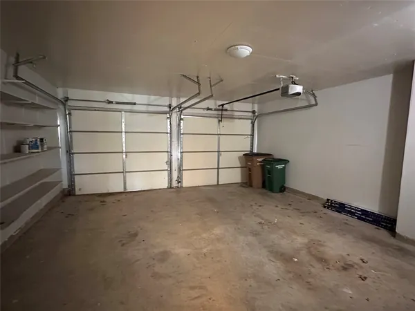 a view of a garage