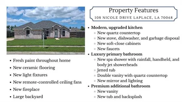 $259,000 | 108 Nicole Drive, Laplace, LA 70068