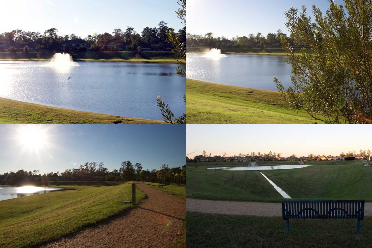 6507 Quiet Pointe Drive Spring, TX 77389 - Photo 35 of 45 West Lake - Enjoy an incredible outdoor setting featuring 15 acres of lush green space anchored by a scenic 4-acre lake. Residents can take advantage of a 3,138-foot walking and jogging trail (approximately 0.6 miles), surrounded by beautiful cypress and oak trees that provide shade and natural charm. The space is thoughtfully equipped with doggy stations and park benches, creating the perfect environment for relaxation, exercise, and enjoying the outdoors.