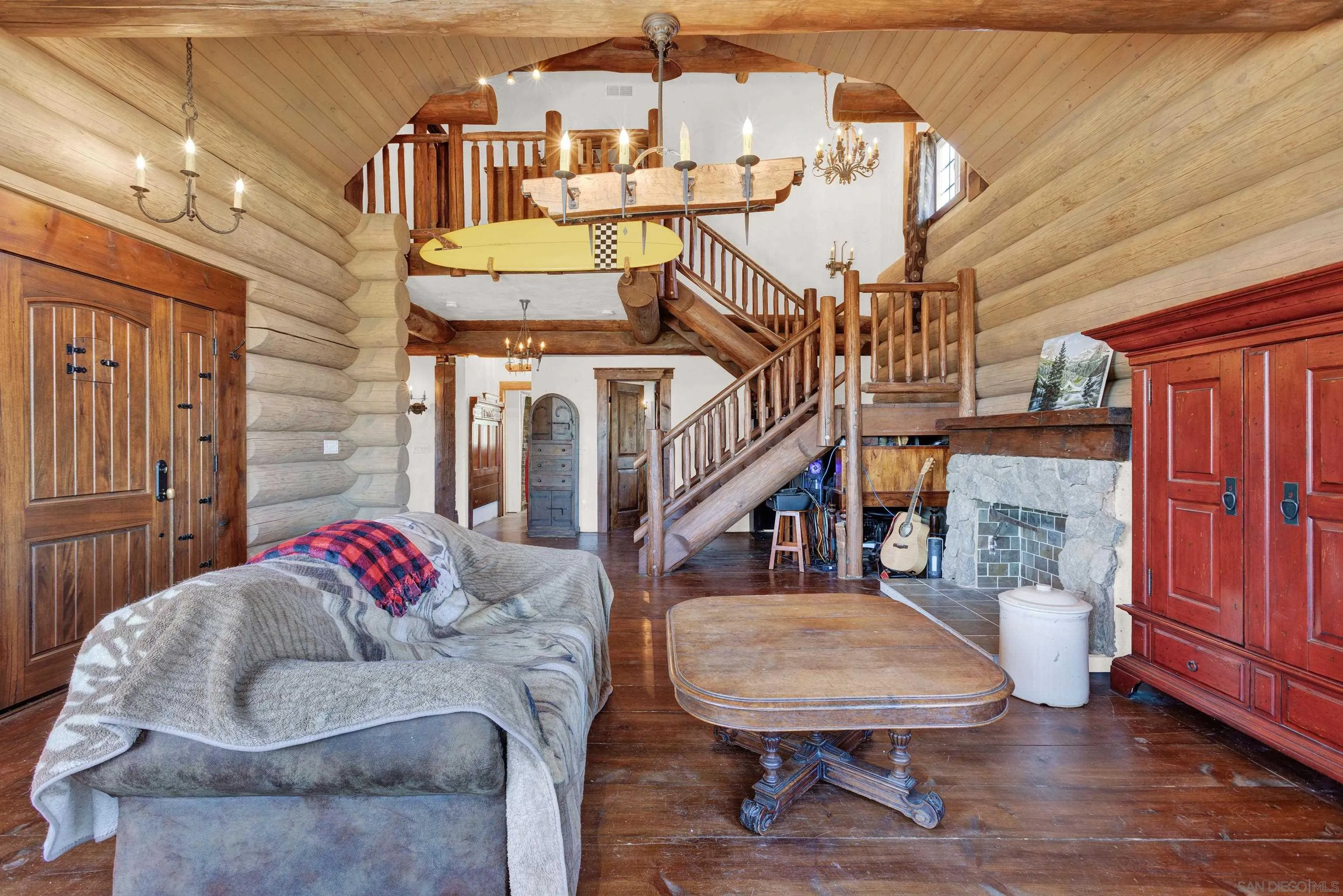 20580 Bexley Road Jamul, CA 91935 - Photo 14 of 50 a balcony with furniture and wooden floor