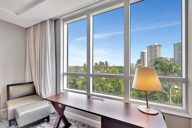 a view of a balcony with an outdoor space
