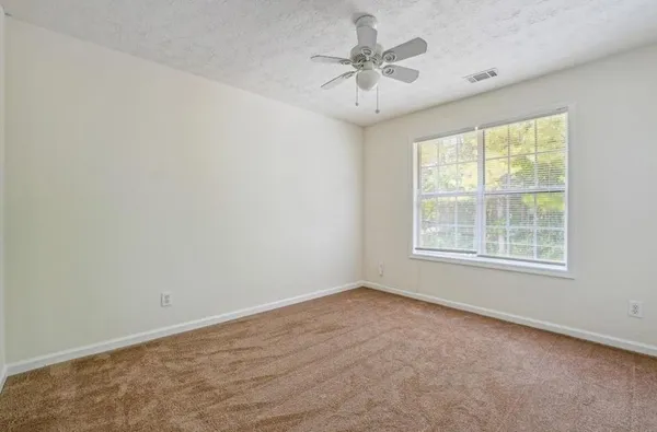 an empty room with a window