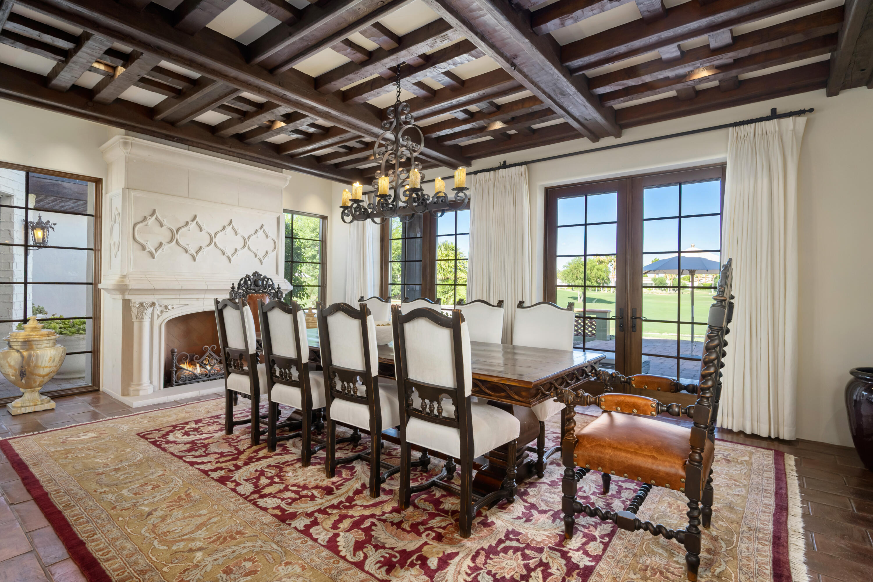 53760 Via Palacio La Quinta, CA 92253 - Photo 20 of 55 a view of a dining room with furniture window and outside view