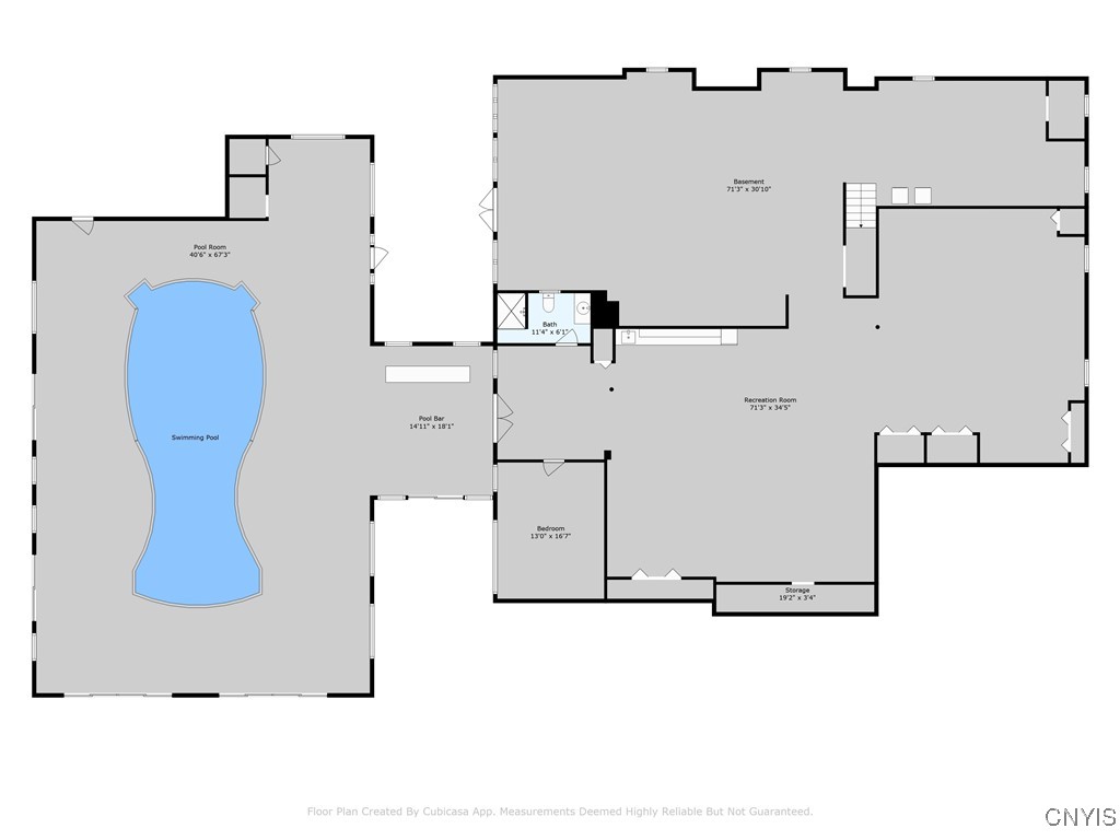 4873 Lawless Road Marcellus, NY 13108 - Photo 48 of 49 BASEMENT FLOOR PLAN