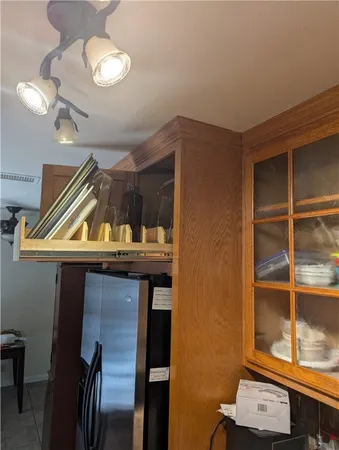 a view of a hallway with front door