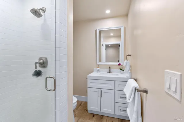 an aerial view of multiple house