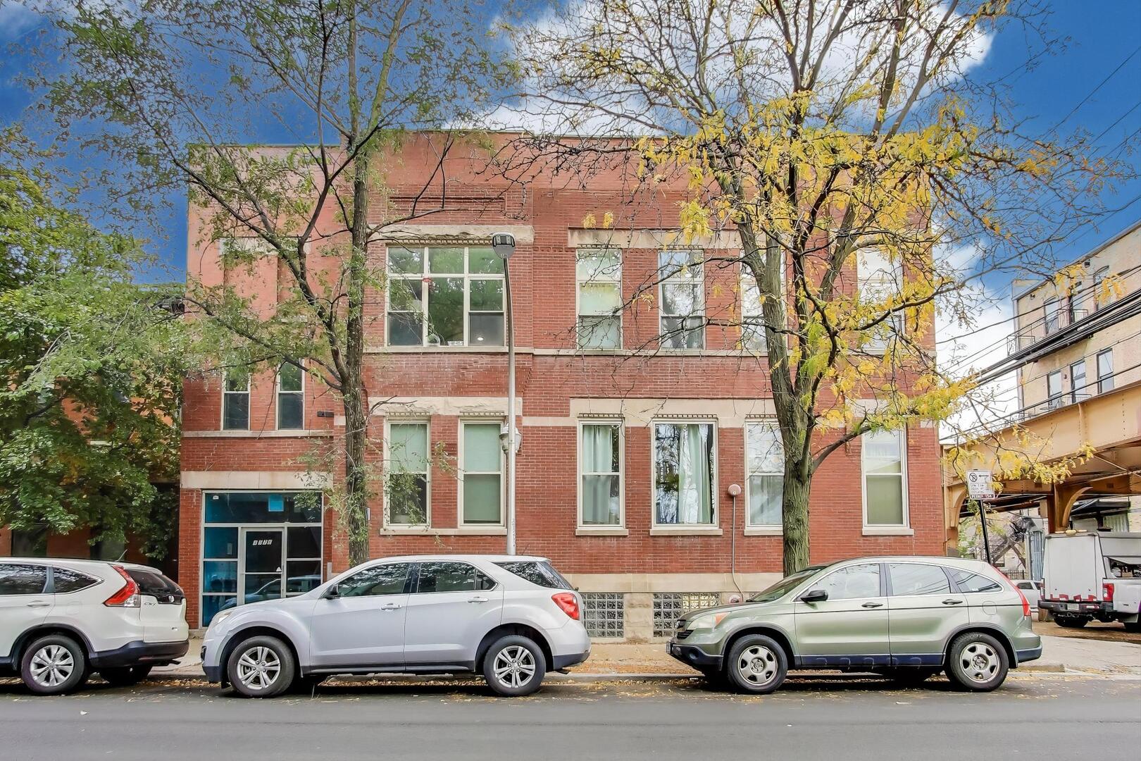 a car parked in front of a building