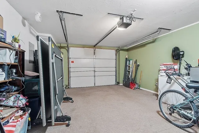 a view of a garage with equipment