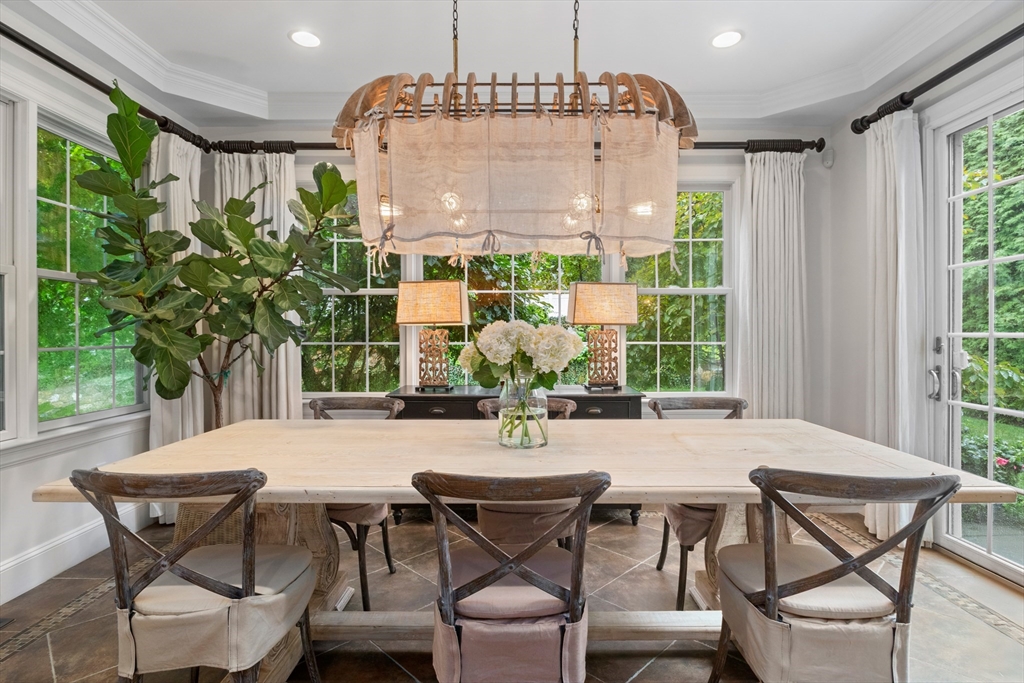 38 Longacre Road Needham, MA 02492 - Photo 20 of 42 a view of a dining room with furniture window and outside view