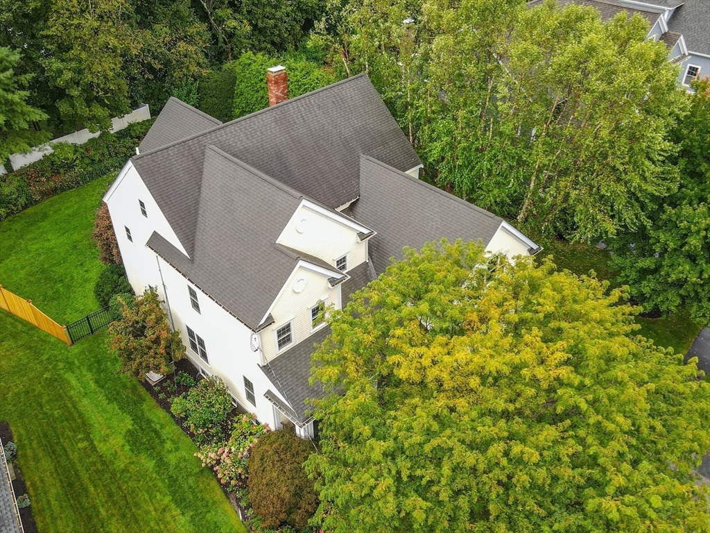 38 Longacre Road Needham, MA 02492 - Photo 7 of 42 an aerial view of residential house with outdoor space and trees all around