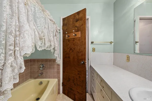 a view of a black and white checkered floor