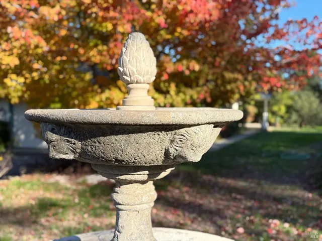 a view of backyard with green space