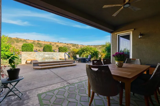 a outdoor space with furniture