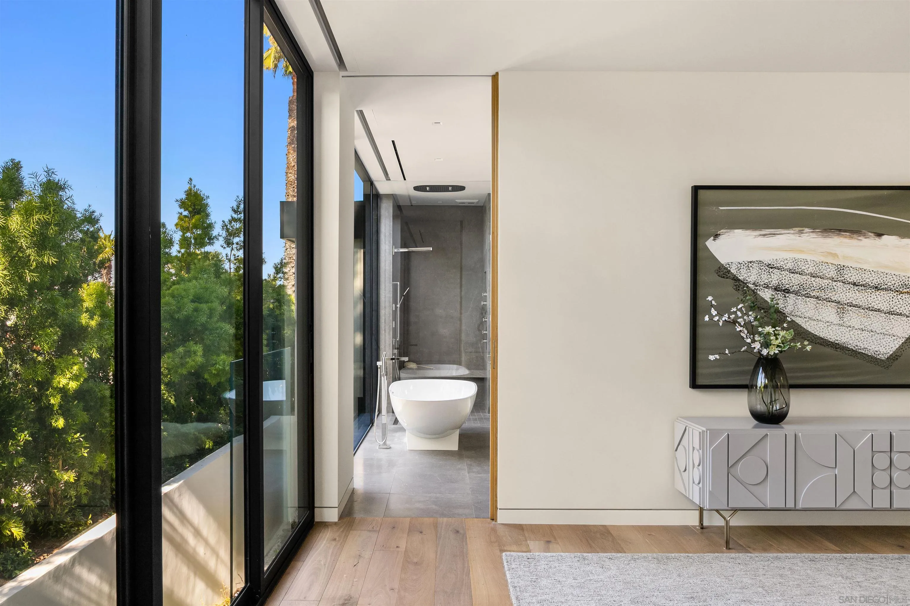 7837 Lookout Drive La Jolla, CA 92037 - Photo 33 of 46 a view of a bathroom with a toilet and a shower