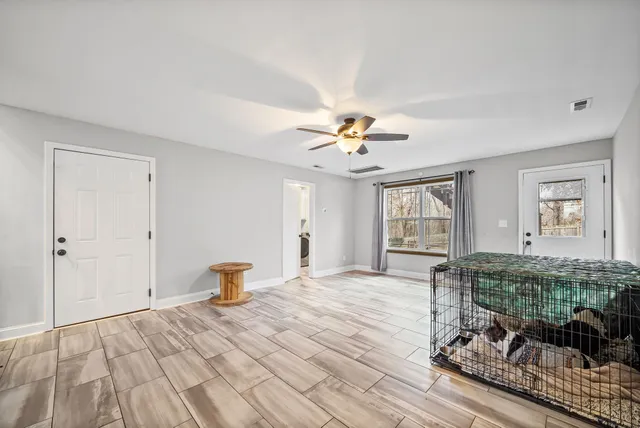 a room with furniture and window