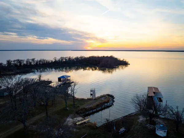 a view of a lake with outdoor space