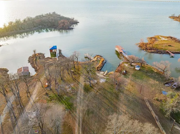a view of a lake with a mountain