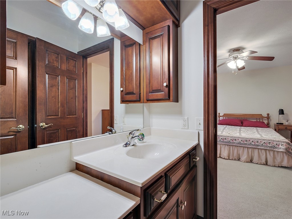 9659 Yoder Road Southwest Sugarcreek, OH 44681 - Photo 22 of 39 Bathroom with ceiling fan and vanity